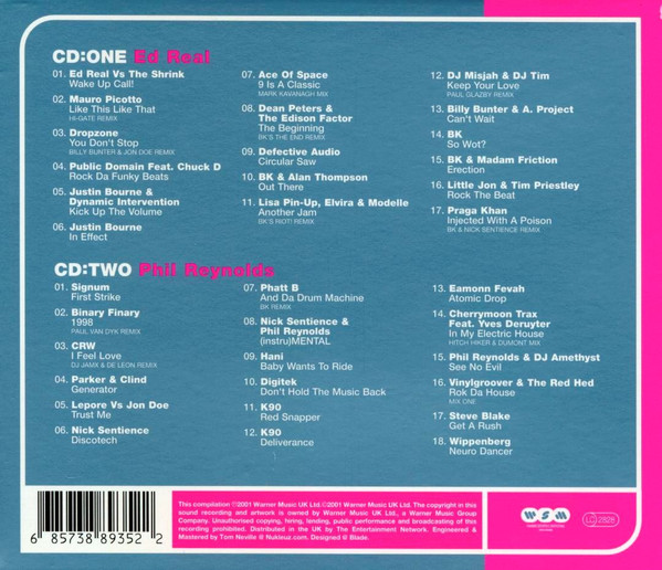 Ed Real & Phil Reynolds – Frantic - The Future Sound Of Hard Dance 2xCD - Afbeelding 2