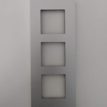 Niko Pure Aluminium Grey afdekplaat drievoudig verticaal 155-76300