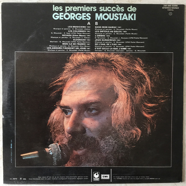 Georges Moustaki – Les Premiers Succès De Moustaki - Afbeelding 2