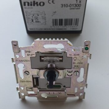 Niko sokkel inbouw dimmer draaiknop 300W, 2-draads 310-01300