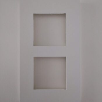 Niko Pure White Steel afdekplaat tweevoudig verticaal 154-76200