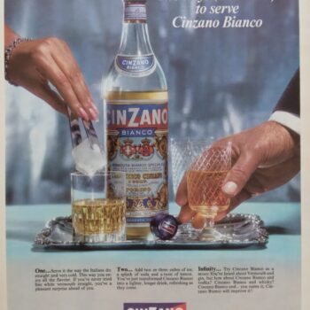 Reclame Cinzano jaren 50/60 34x26cm
