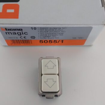Bticino Magic Ivoor drukknop 2xNO 10A 250V 5055/1