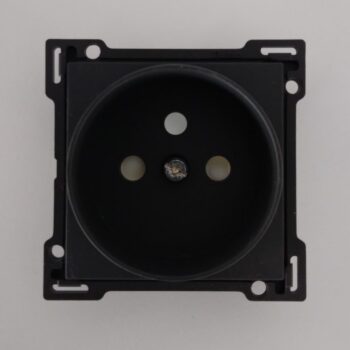 Niko Intense Anthracite centraal plaatje stopcontact penaarding kinderveiligheid 122-66101