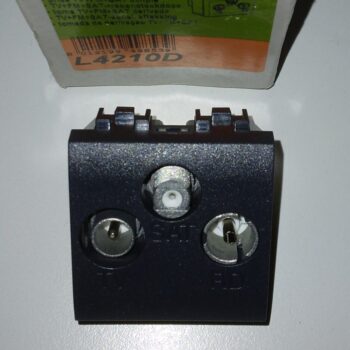 Bticino Living zwart TV - radio - satelliet stopcontact L4210D