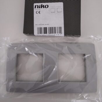 Niko Original Silver afdekplaat tweevoudig horizontaal 103-76800
