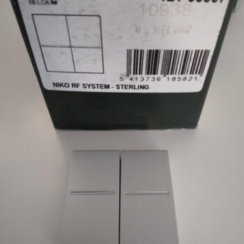 Niko Intense Sterling toets tweevoudig draadloze schakelaar/drukknop 4 bedieningsknoppen 121-00007