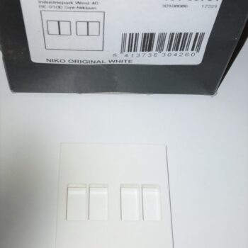 Niko Original White centraal plaatje luidsprekeraansluiting tweevoudig 101-69701