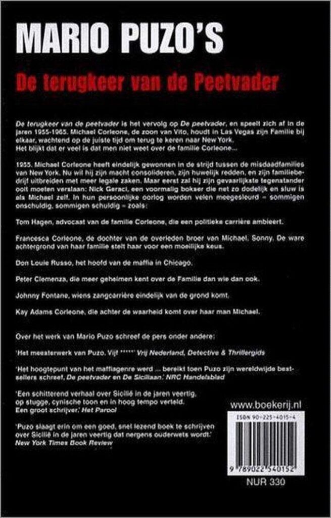 Mark Winegardner - De Trugkeer Van De Peetvader - Afbeelding 2