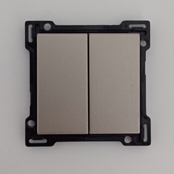 Niko Pure Champagne toets dubbele schakelaar /drukknop 157-61505