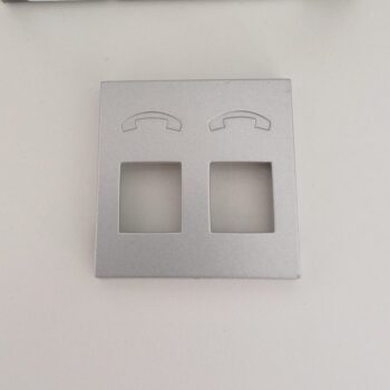 Niko Intense Sterling centraal plaatje telefooncontactdoos tweevoudig 121-69031