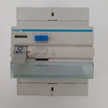 Hager verliesstroomschakelaar 4polig 230/400V 40A 30mA CDA 440E gebruikt