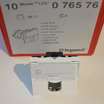 Legrand Mosaic wit RJ45 Cat6A STP 2 module 076576