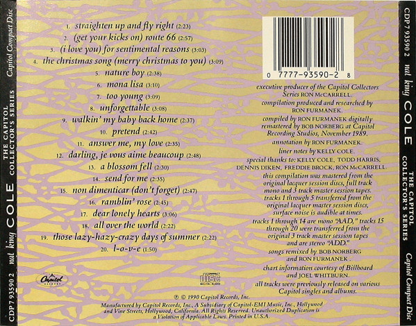 Nat King Cole – Capitol Collectors Series - Afbeelding 2