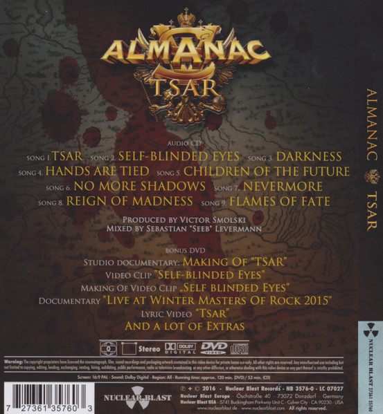 Almanac – Tsar + DVD - Afbeelding 2