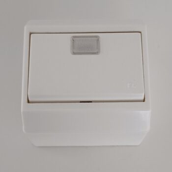Niko EL20 wit opbouw drukknop doorschijnend venster 31-300