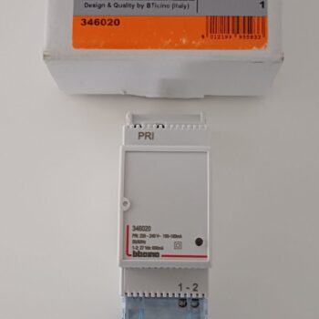 Bticino voeding 2-draads 27Ddc 600mA 2mod 346020