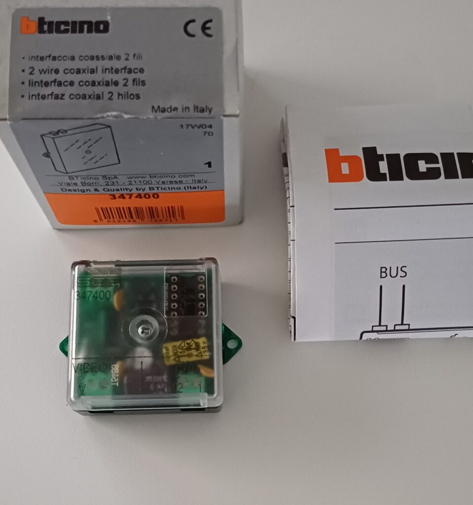 Bticino MyHome Interface video installatie 2draads 347400 gebruikt
