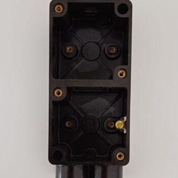 Niko PR80 opbouwdoos tweevoudig 3 ingang zwart 3832/37