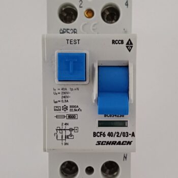 Schrack Differentieel 40A 2polig 300mA BCF6 40-2-03 gebruikt