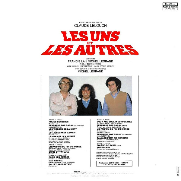 Francis Lai & Michel Legrand – Les Uns Et Les Autres (Bande Originale Du Film) 2xLP - Afbeelding 2