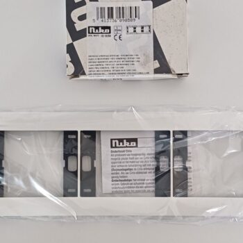 Niko Cirio Opal White afdekplaat drievoudig horizontaal 51-033