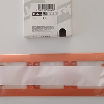 Niko PR20 Soft Terracotta afdekplaat drievoudig horizontaal 76-033