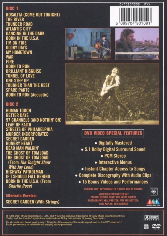 Bruce Springsteen - Complete Video Anthology 1978-2000 2xDVD - Afbeelding 2