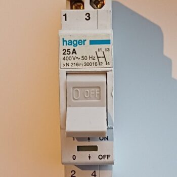 Hager schakelaar 2P 25A 400V 50Hz 30016