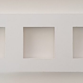 Niko Pure White Steel afdekplaat drievoudig horizontaal 154-76700 gebruikt
