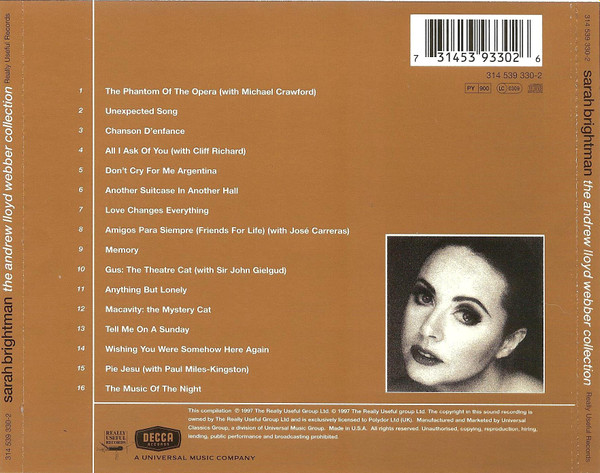 Sarah Brightman - The Andrew Lloyd Webber Collection - Afbeelding 2