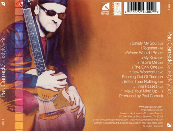 Paul Carrack – Satisfy My Soul - Afbeelding 2