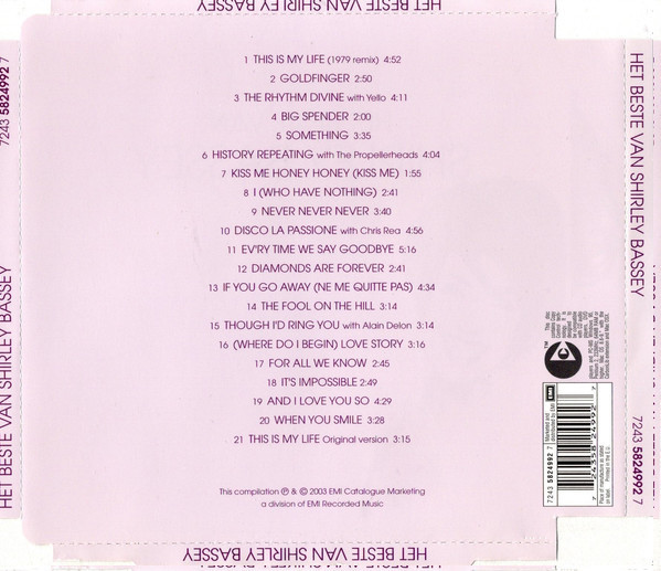 Shirley Bassey – Het Beste Van - Afbeelding 2