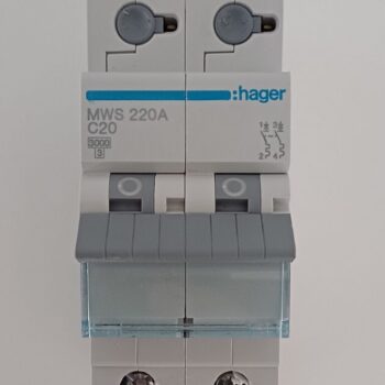 Hager automaat/zekering 2P 400V 20A MWS220A