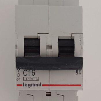 Legrand automaat/zekering 2P 400V 16A curve C MCB RX3 419697 gebruikt