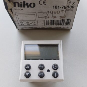 Niko Original White klokthermostaat digitaal afwerkingsset 101-78100