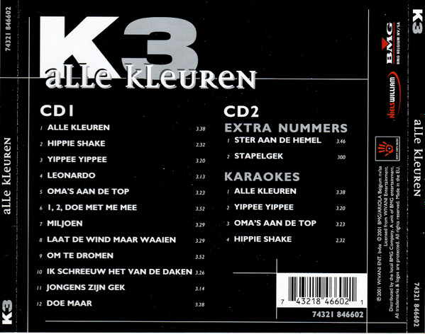 K3 – Alle Kleuren 2xCD - Afbeelding 2