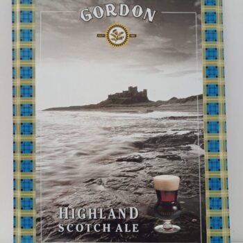 Reclamebord Gordon Highland Scotch Ale metaal 44cmx32cm