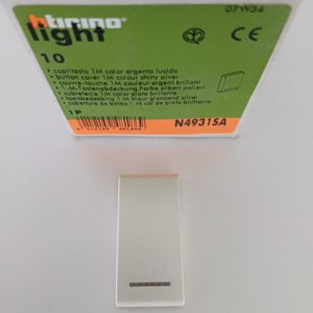 Bticino Light Silver toets 1 module, verlichtbaar N4931SA