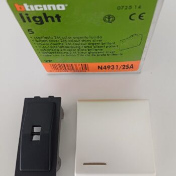 Bticino Light Silver toets 2 moduleS verlichtbaar N4931/2SA