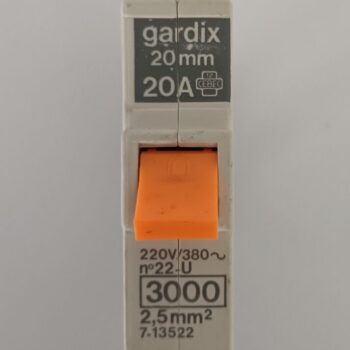 Gardix penzekering 20A 220V/380V 20mm 7-13522