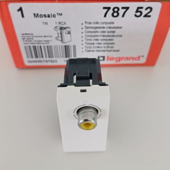 Legrand Mosaic wit RCA video 1 module 78752