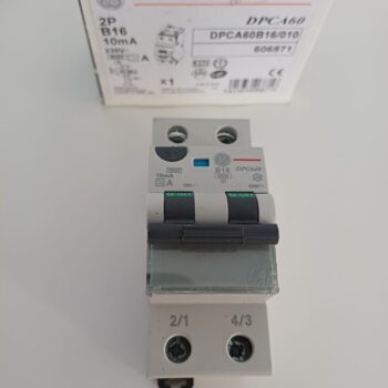 General Electric verliesstroomautomaat 2polig 16A 10mA 230V 606871 DPCA60B16/010