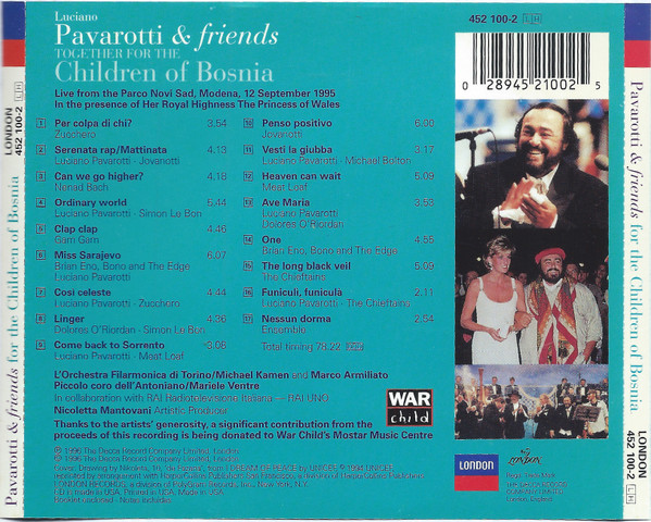 Luciano Pavarotti & Friends – For The Children Of Bosnia - Afbeelding 2