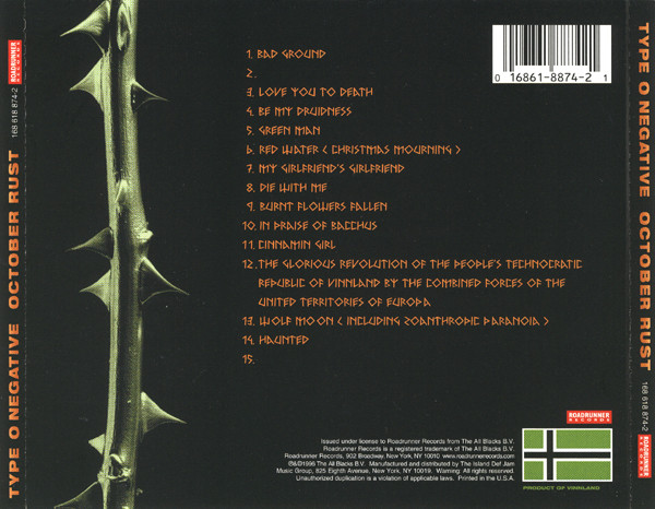 Type O Negative – October Rust - Afbeelding 2