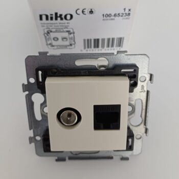 Niko Original Cream Coax +RJ45 UTP Cat6 100-65238