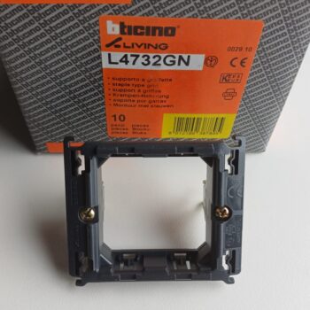 Bticino Living montuur 2 modules met lange klauwen hartafstand 57mm L4732GN